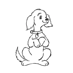 Página para Colorir Filhote de Desenho Encantador