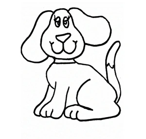 Página para Colorir Página de Colorir Gratuita de Cachorro para Crianças