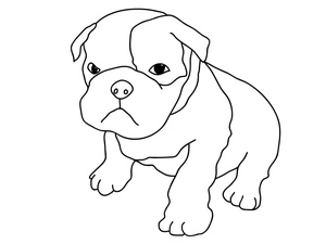 Página para Colorir Canino Furioso