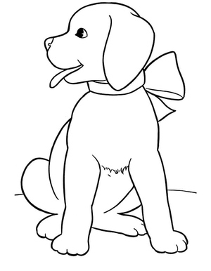 Página para Colorir de Cachorro para Imprimir