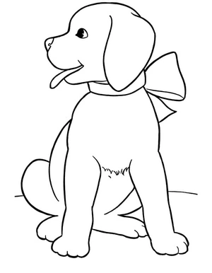 Página para Colorir Página para Colorir de Cachorro para Imprimir