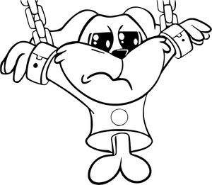 Página para Colorir Dia do Cachorro Rabugento