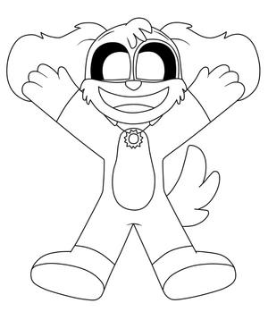 Página para Colorir Dia Alegre do Cachorrinho