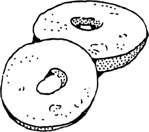 Página de Colorir de Rosquinha Grátis para Crianças