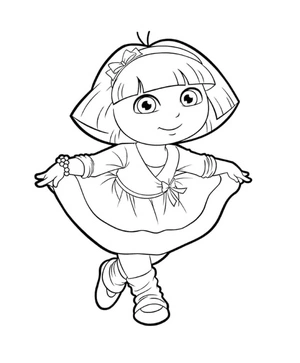 Página para Colorir Dora Encantadora