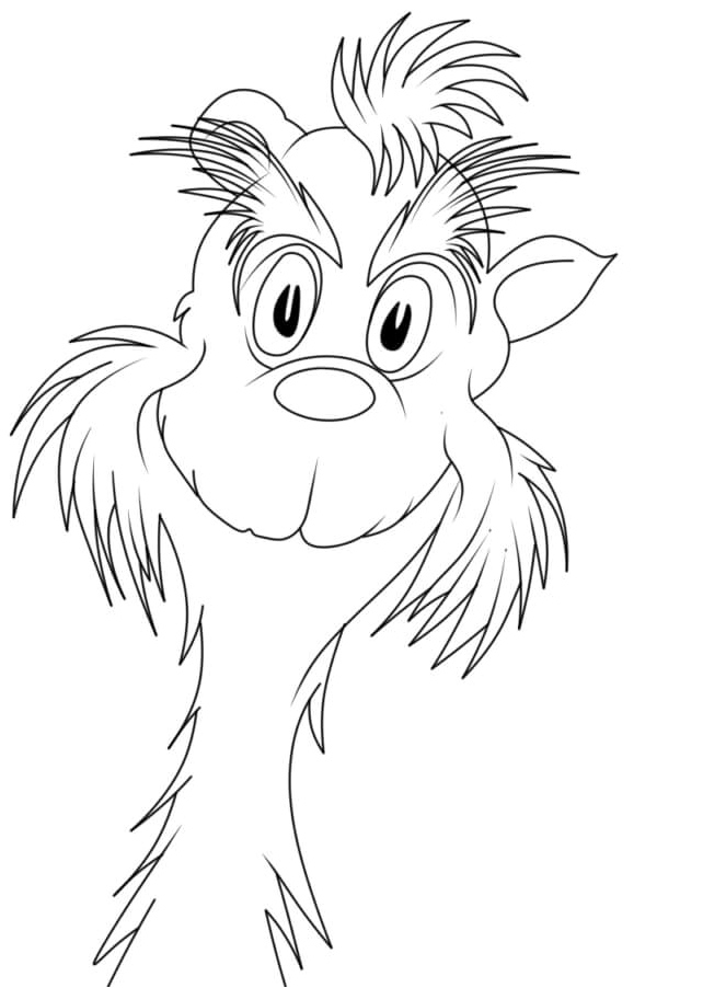 Página para Colorir Rosto do Dr. Seuss