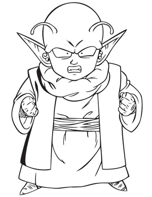 Página para Colorir Dende de Dragon Ball Z