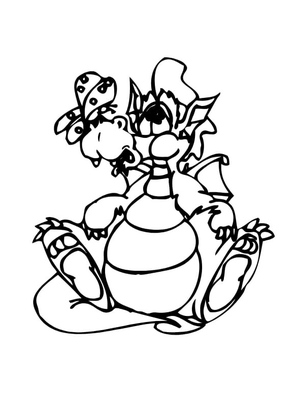 Dragão e uma Borboleta