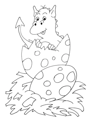 Página para Colorir Filhote de Dragão