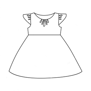 Página para Colorir de Vestido