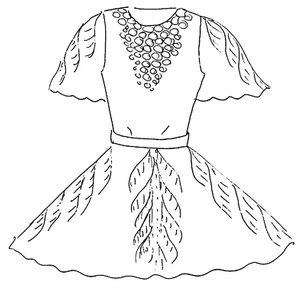Página para Colorir Página de Colorir de Design de Vestidos