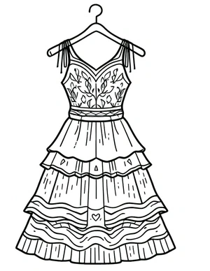 Página para Colorir Roupa do Dia a Dia