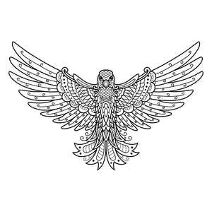 Página para Colorir Mandala da Grande Águia