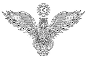 Mandala de uma Águia no Sol