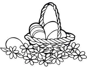 Cesta de Flores de Páscoa