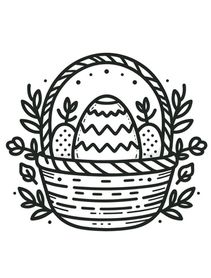 Molde de Cesta de Páscoa para Imprimir