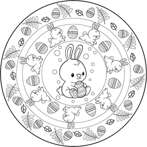 Um Mandala de Páscoa Adorável