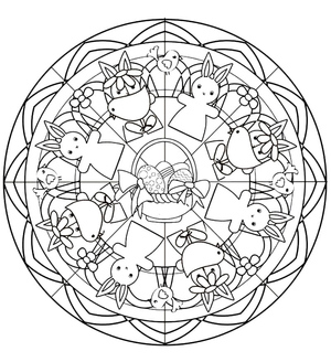 Extravagância de Mandalas de Páscoa