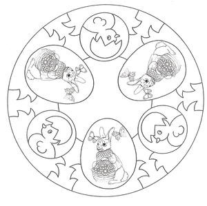 Mandala de Páscoa para Colorir para Imprimir