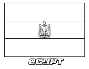 Página para Colorir Página para Colorir da Bandeira Nacional do Egito