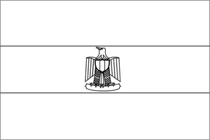 Página para Colorir Página para Colorir Bandeira do Egito