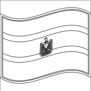 Página para Colorir Bandeira Nacional do Egito