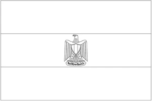 Página para Colorir Página para Colorir da Bandeira Egípcia para Imprimir