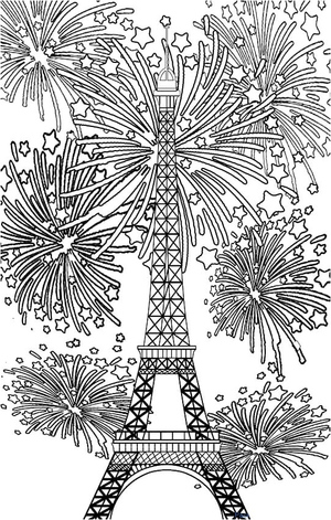Show de fogos de artifício na Torre Eiffel