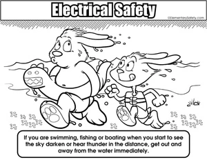 Página para Colorir Segurança com Thunder - Eletricidade