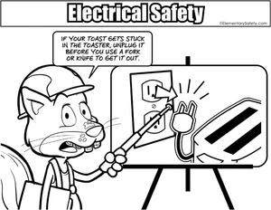 Página para Colorir Torradeira - Segurança Elétrica