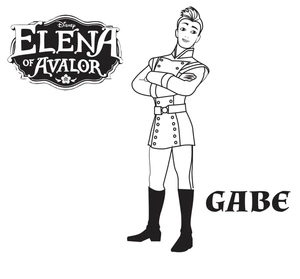 Página para Colorir Gabe de Elena de Avalor