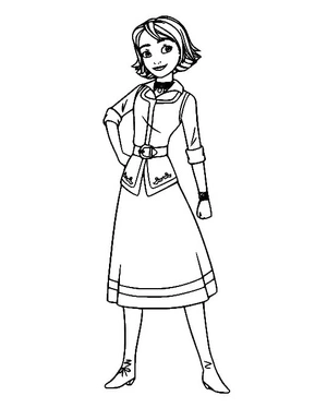 Página para Colorir Naomi Turner de Elena de Avalor