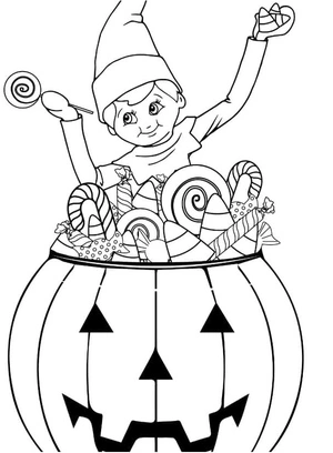 Página para Colorir Página para Colorir do Elf on the Shelf