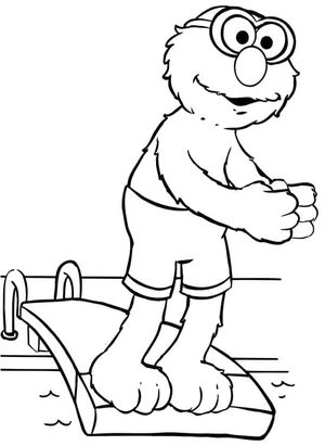 Página para Colorir Página para Colorir do Elmo para Imprimir