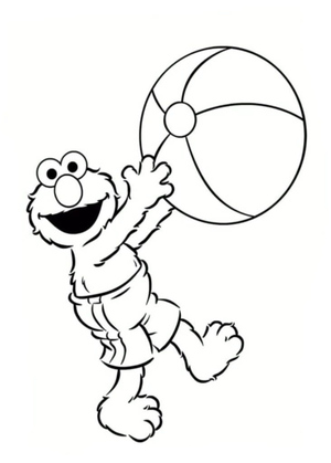 Elmo com Bola de Praia