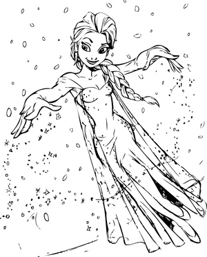 Página para Colorir Página para Colorir da Elsa
