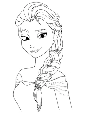 Página para Colorir Rainha Elegante Elsa