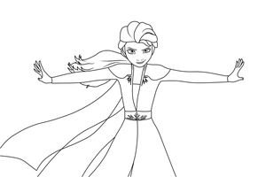 Página para Colorir Elsa é incrível