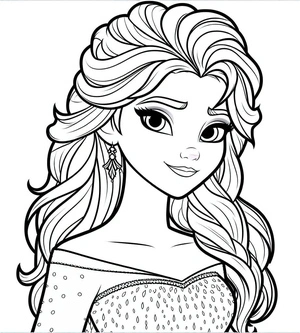 Página para Colorir Elsa é incrivelmente adorável