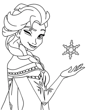 Página para Colorir Elsa Fantástica