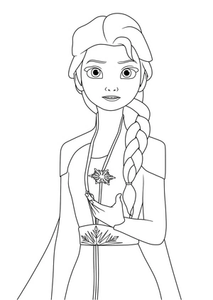 Página para Colorir Página para Colorir Liberdade para Elsa