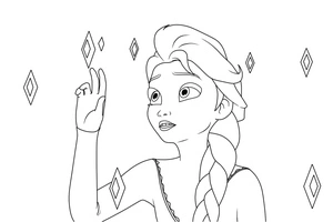 Página para Colorir Imagem da Elsa