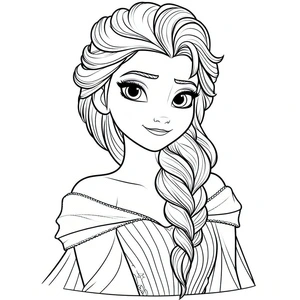 Página para Colorir Querida Rainha Elsa