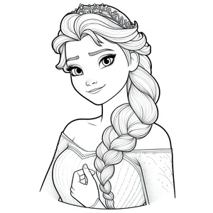 Página para Colorir Rainha Elsa é linda