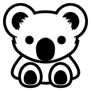 Página para Colorir Emoji Coala