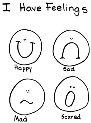 Página para Colorir Sentimentos e Emoções