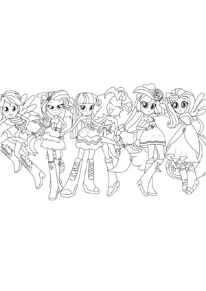 Página para Colorir Coleção Equestria Girls