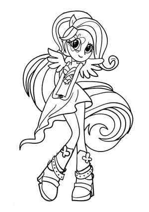 Página para Colorir Fluttershy personifica a bondade genuína