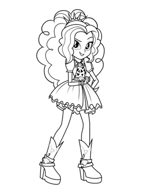 Página para Colorir Página para colorir da garota com Pinkie Pie
