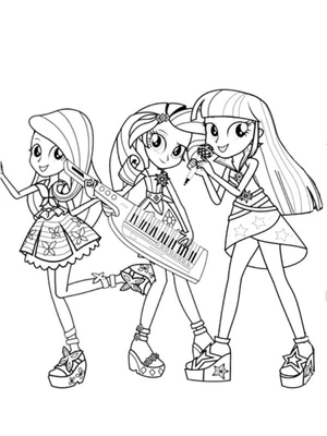 Página para Colorir Meninas Gostam de Cantar no Karaokê